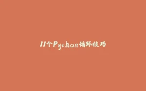 11个Python循环技巧-拾光赋