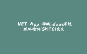 .NET App 与Windows系统媒体控制(SMTC)交互-拾光赋