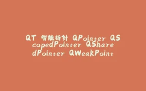 QT 智能指针 QPointer QScopedPointer QSharedPointer QWeakPointer QSharedDataPointer 隐式共享 显示共享-拾光赋
