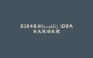 2024最新Intellij IDEA永久激活教程-拾光赋