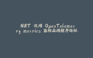 .NET 使用 OpenTelemetry metrics 监控应用程序指标-拾光赋