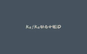 KafKa动态分组ID-拾光赋