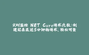 实时监控.NET Core请求次数:创建记录最近5分钟的请求,轻松可靠-拾光赋