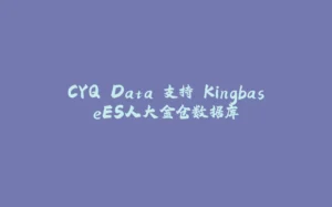 CYQ.Data 支持 KingbaseES人大金仓数据库-拾光赋
