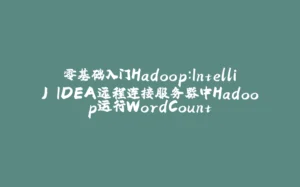零基础入门Hadoop：IntelliJ IDEA远程连接服务器中Hadoop运行WordCount-拾光赋