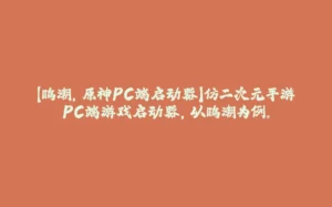 【鸣潮，原神PC端启动器】仿二次元手游PC端游戏启动器，以鸣潮为例。-拾光赋