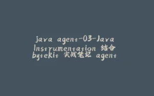java agent-03-Java Instrumentation 结合 bytekit 实战笔记 agent attach-拾光赋