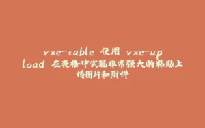 vxe-table 使用 vxe-upload 在表格中实现非常强大的粘贴上传图片和附件-拾光赋