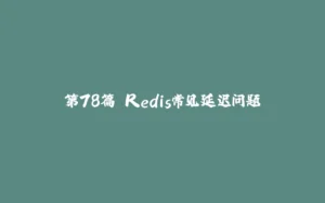 第78篇 Redis常见延迟问题-拾光赋