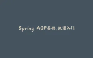 Spring AOP基础、快速入门-拾光赋