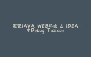 配置JAVA WEB环境 & IDEA中Debug Tomcat-拾光赋