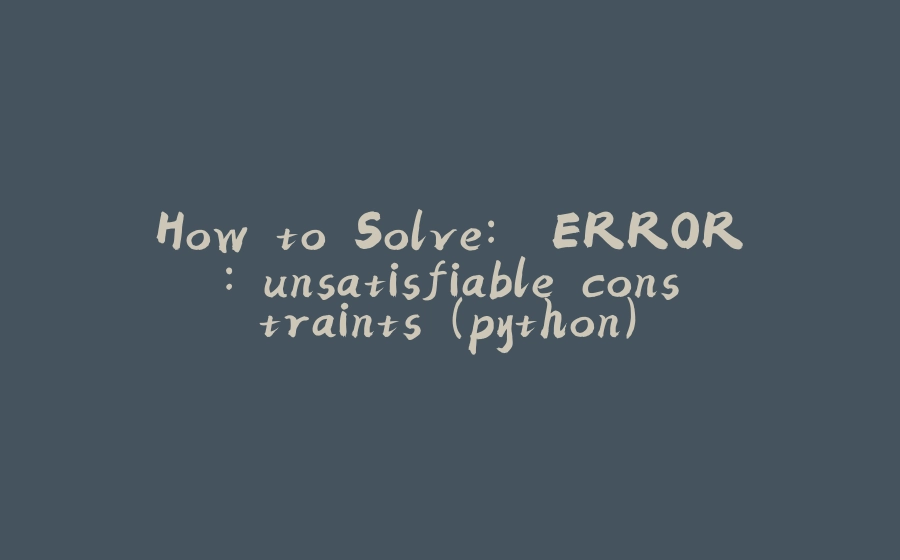How to Solve: