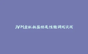 JVM虚拟机监控及性能调优实战-拾光赋