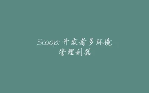 Scoop: 开发者多环境管理利器-拾光赋