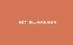 .NET Bios相关数据读写-拾光赋