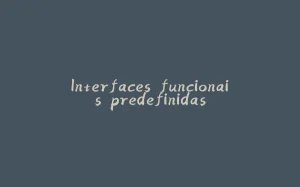 Interfaces funcionais predefinidas-拾光赋