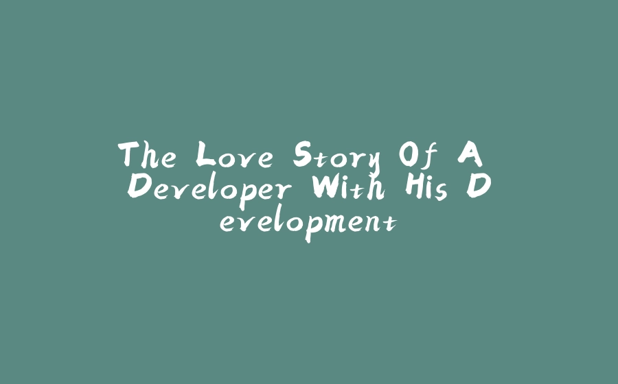 The Love Story Of A Developer With His Development. - 拾光赋-拾光赋