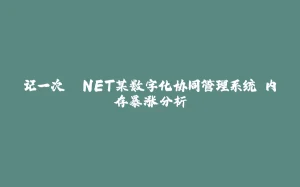 记一次 .NET某数字化协同管理系统 内存暴涨分析-拾光赋