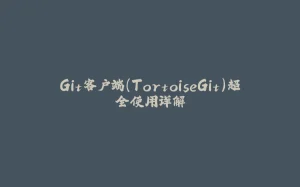 Git客户端(TortoiseGit)超全使用详解-拾光赋