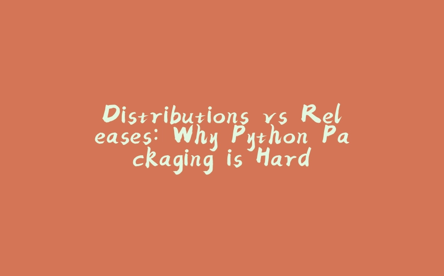 Distributions vs Releases: Why Python Packaging is Hard - 拾光赋