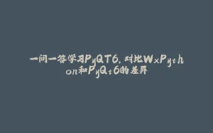 一问一答学习PyQT6,对比WxPython和PyQt6的差异-拾光赋
