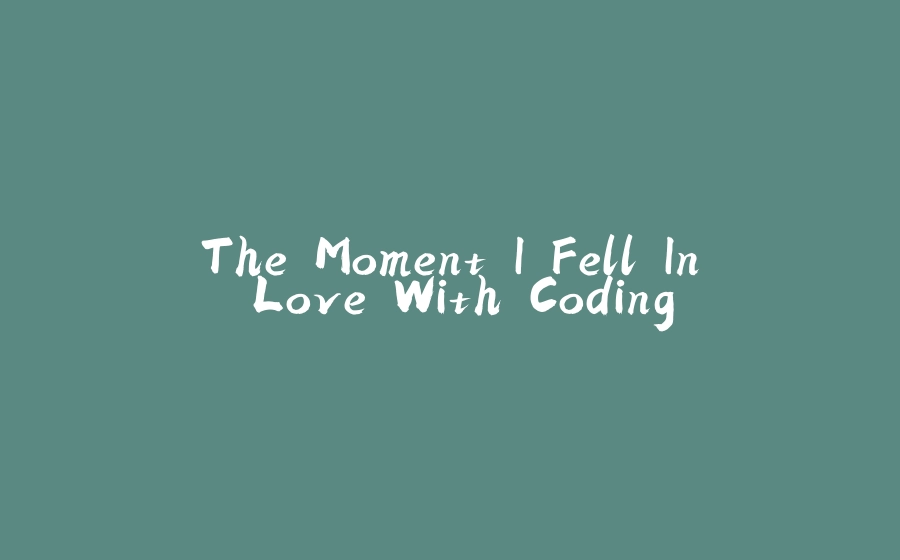 The Moment I Fell In Love With Coding - 拾光赋-拾光赋