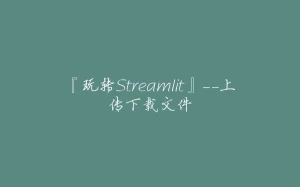 『玩转Streamlit』--上传下载文件-拾光赋