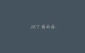 .NET 结构体-拾光赋