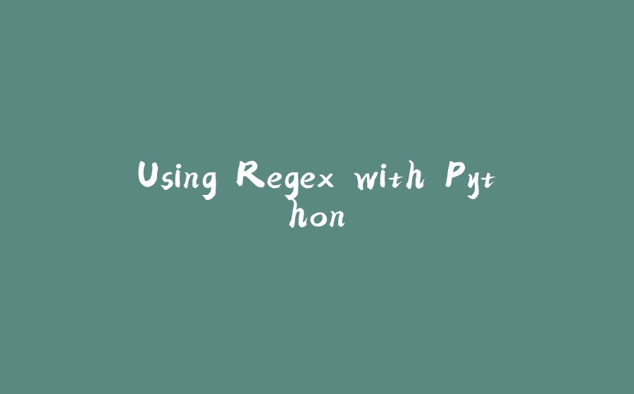 Using regex with python 