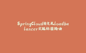SpringCloud自定义loadbalancer实现标签路由-拾光赋