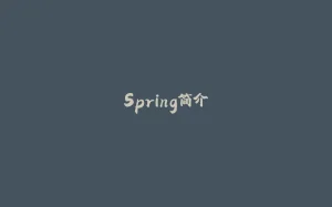 Spring简介-拾光赋