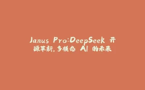Janus Pro：DeepSeek 开源革新，多模态 AI 的未来-拾光赋