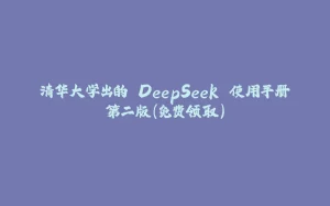 清华大学出的 DeepSeek 使用手册第二版（免费领取）-拾光赋