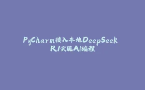 PyCharm接入本地DeepSeek R1实现AI编程-拾光赋