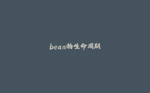 bean的生命周期-拾光赋