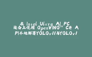 在 Intel Ultra AI PC 设备上使用 OpenVINO™ C# API本地部署YOLOv11与YOLOv12-拾光赋