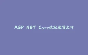 ASP.NET Core读取配置文件-拾光赋