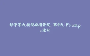 动手学大模型应用开发，第4天：Prompt设计-拾光赋