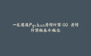 一文速通Python并行计算：00 并行计算的基本概念-拾光赋