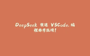 DeepSeek 装进 VSCode,编程非常丝滑!-拾光赋