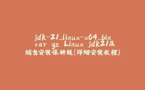 jdk-21_linux-x64_bin.tar.gz Linux jdk21压缩包安装保姆级（详细安装教程）-拾光赋