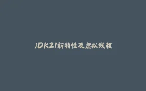 JDK21新特性及虚拟线程-拾光赋
