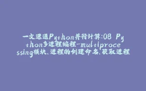 一文速通Python并行计算:08 Python多进程编程-multiprocessing模块、进程的创建命名、获取进程ID、创建守护进程和进程的终止-拾光赋