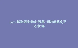 ocr识别遇到的小问题-图片的EXIF 元数据-拾光赋