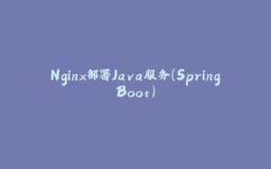 Nginx部署Java服务(SpringBoot)-拾光赋