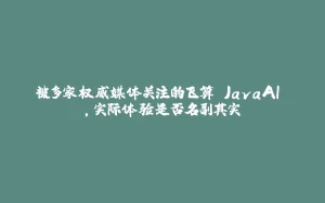 被多家权威媒体关注的飞算 JavaAI ,实际体验是否名副其实-拾光赋