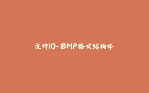 文件IO-BMP格式结构体-拾光赋