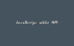JavaScript while 循环-拾光赋