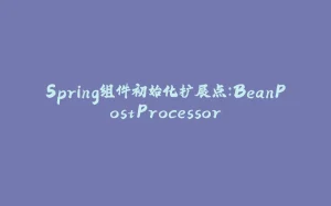 Spring组件初始化扩展点：BeanPostProcessor-拾光赋
