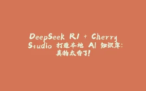 DeepSeek R1 + Cherry Studio 打造本地 AI 知识库:真的太香了!-拾光赋